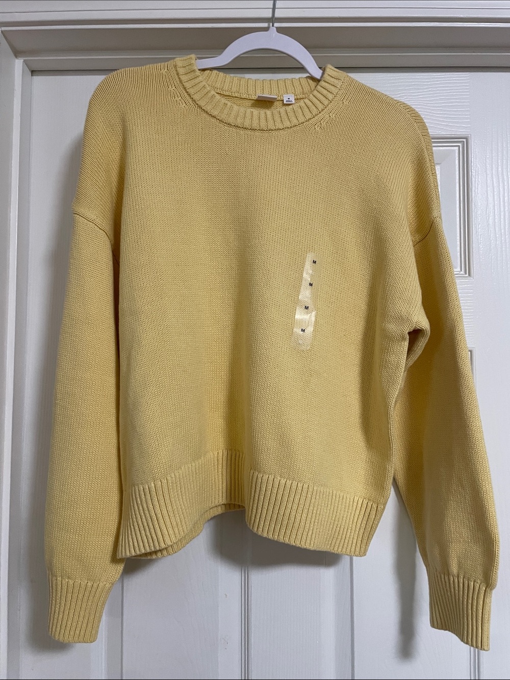GAP Women's Yellow Oversized Crewneck Sweater